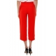 PANTALONE CROPPED IN CREPE, ROSSO