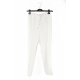 PANTALONE IN CREPE CON COULISSE, BIANCO