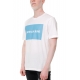 T-SHIRT CON STAMPA LOGO FRONTALE, BIANCO