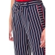 PANTALONE A RIGHE CON COULISSE, BLU