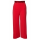 PANTALONE CROPPED A PALAZZO IN CREPE, ROSSO