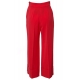 PANTALONE CROPPED A PALAZZO IN CREPE, ROSSO