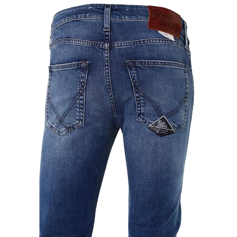 Jeans dritti con design patchworkERL in Denim da Uomo colore Blu Uomo Abbigliamento da Jeans da Jeans dritti 
