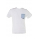 T-SHIRT CON TASCA JEANS, BIANCO