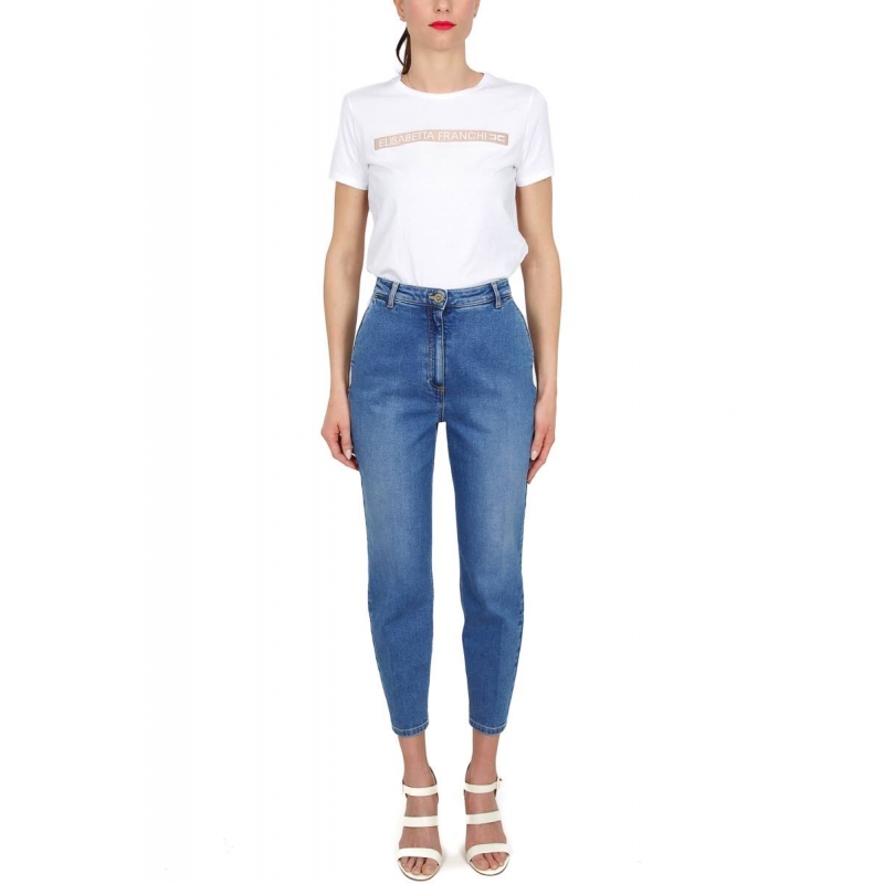 Jeans skinny a vita altaMugler in Denim di colore Blu Donna Abbigliamento da Jeans 