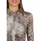 CAMICIA IN JERSEY STAMPA ANIMALIER, BEIGE