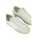 SNEAKERS UOMO IN PELLE ALL WHITE, BIANCO
