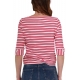 T-SHIRT IN JERSEY A RIGHE, ROSSO