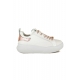 SNEAKERS DONNA IN PELLE, BIANCO
