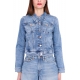 GIACCA JEANS CROPPED, BLU