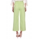 JEANS CROPPED A PALAZZO IN BULL DENIM, VERDE